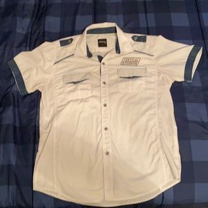 Vertical White Medium Button Up
